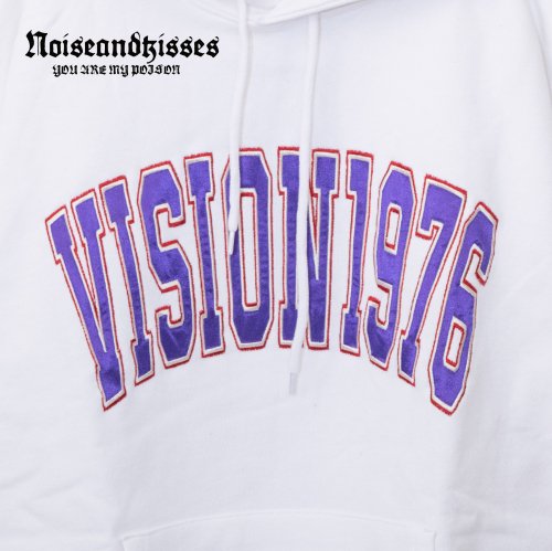 VISION STREET WEAR 綢緞徽章衛衣 白色【特價】(CT5963WH)