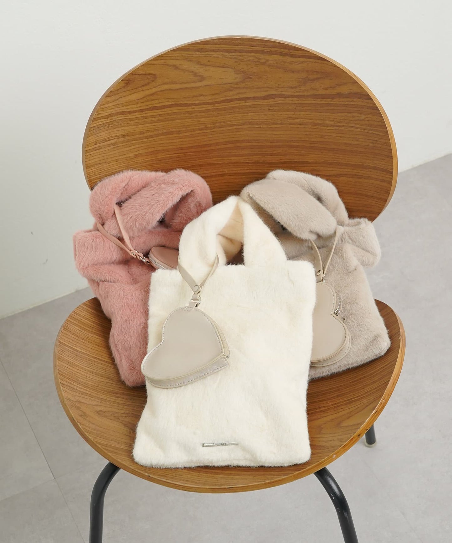 皮革方形手提包,附帶皮革小袋