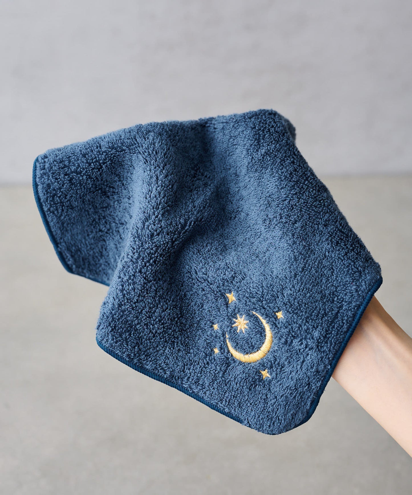 太陽和月亮 刺繡毛巾手帕