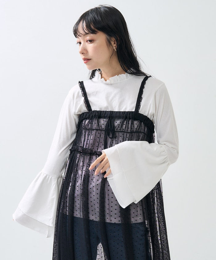 蓬蓬裙圓點兩用吊帶連衣裙