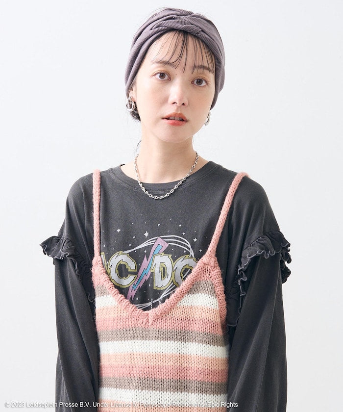 ACDC 徽標 蕾絲 長袖T恤