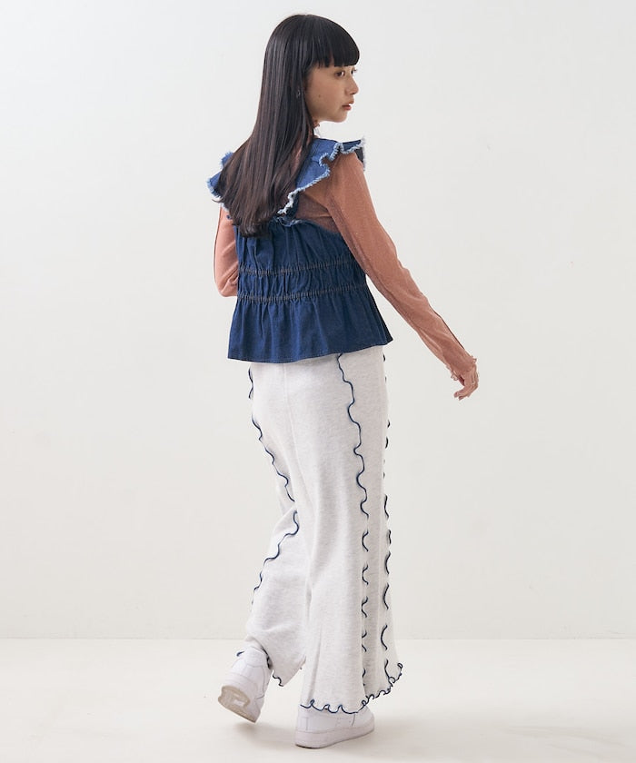 軍事風格繡花背心