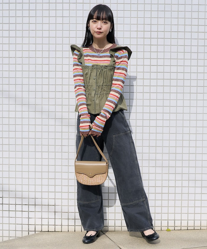 軍事風格繡花背心