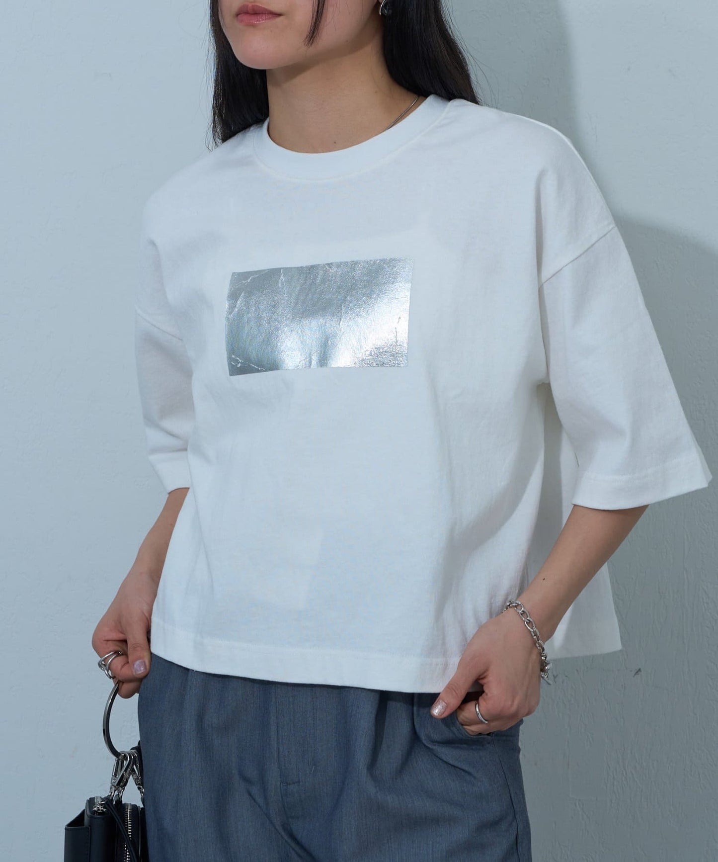 12/天竺箔印花T恤