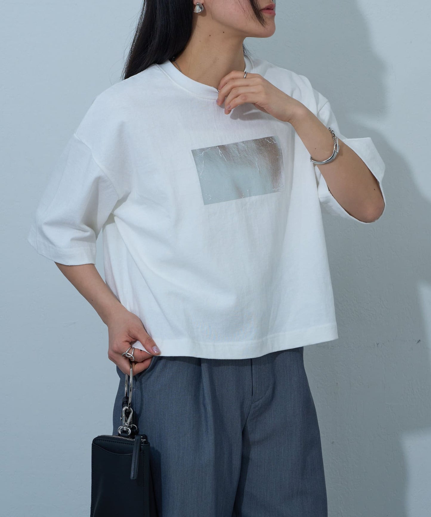 12/天竺箔印花T恤