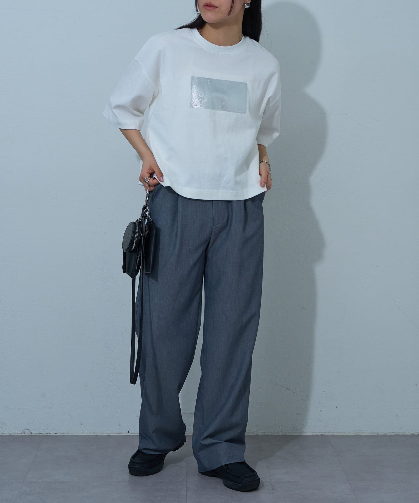 12/天竺箔印花T恤