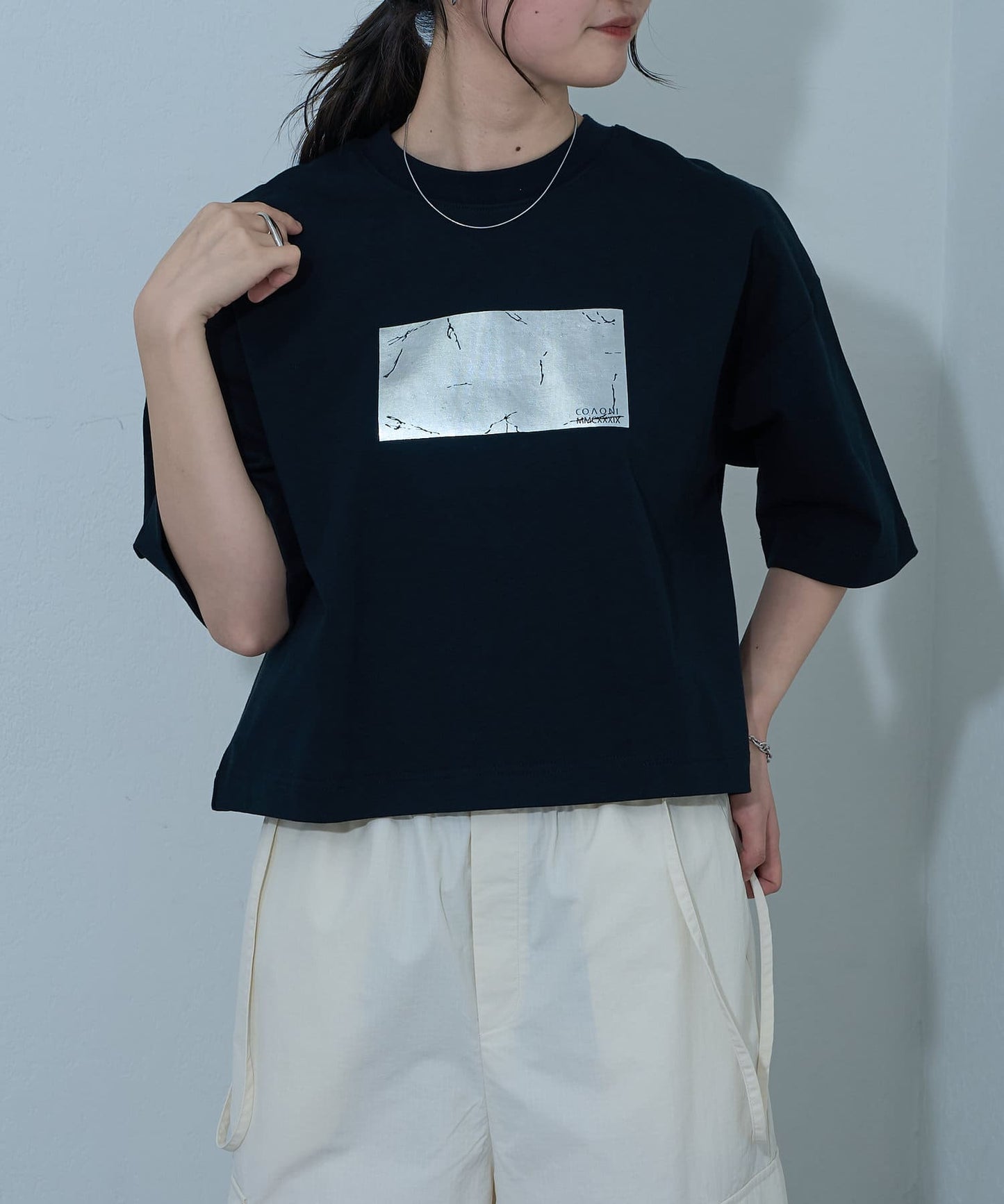 12/天竺箔印花T恤