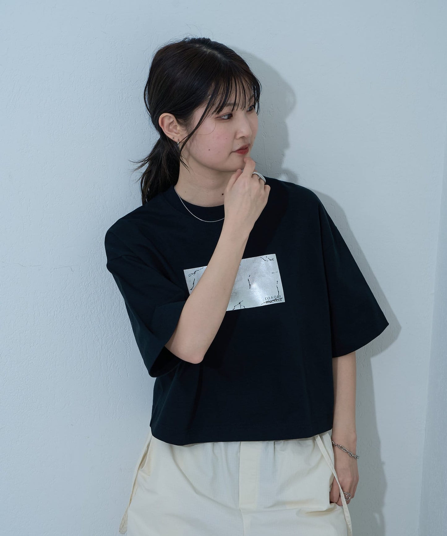 12/天竺箔印花T恤