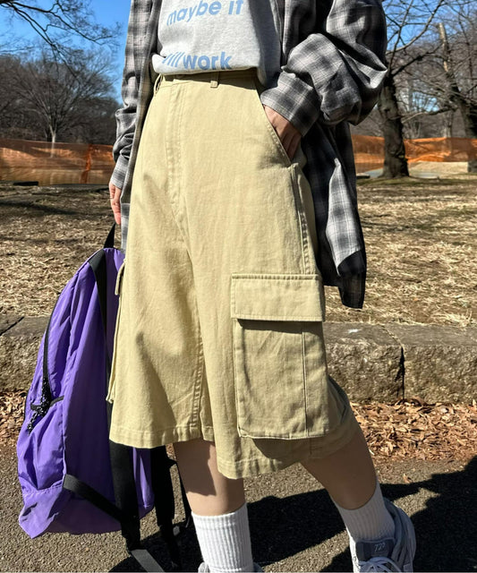 【UNISEX】半身貨物褲
