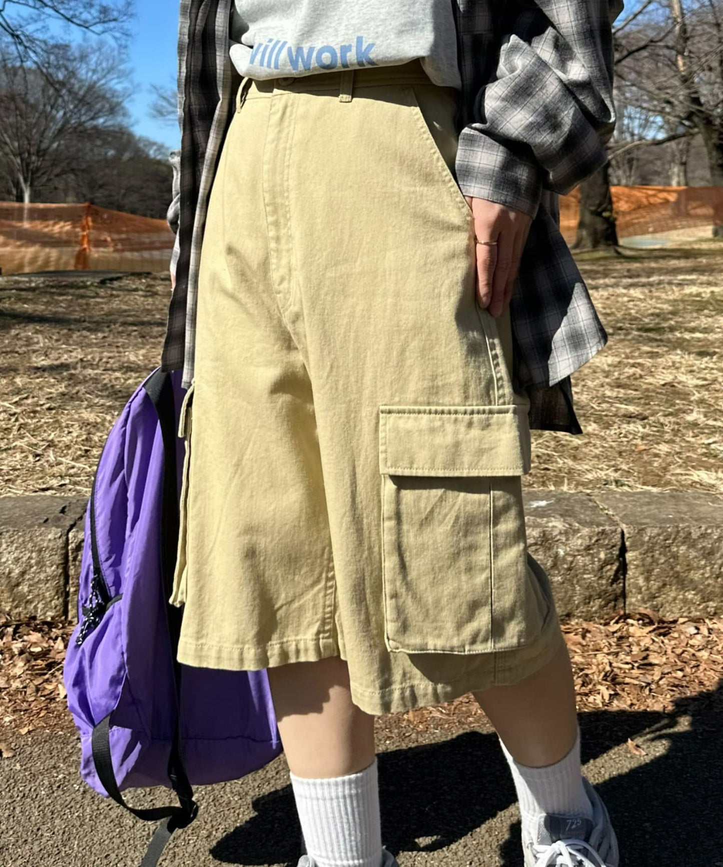 【UNISEX】半身貨物褲