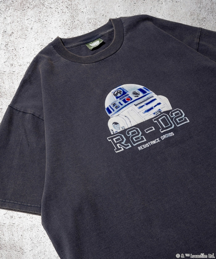 STARWARS/星球大戰 R2-D2 絨面印花 短袖T恤/半袖