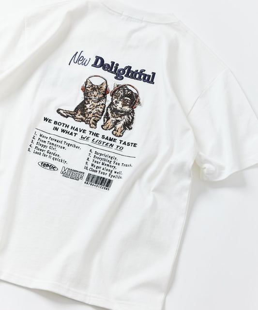 舒適版型 背面印花 圓領T恤 Animal Music