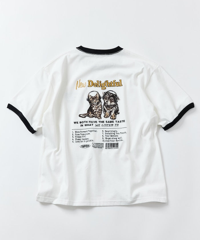 舒適版型 背面印花 圓領T恤 Animal Music