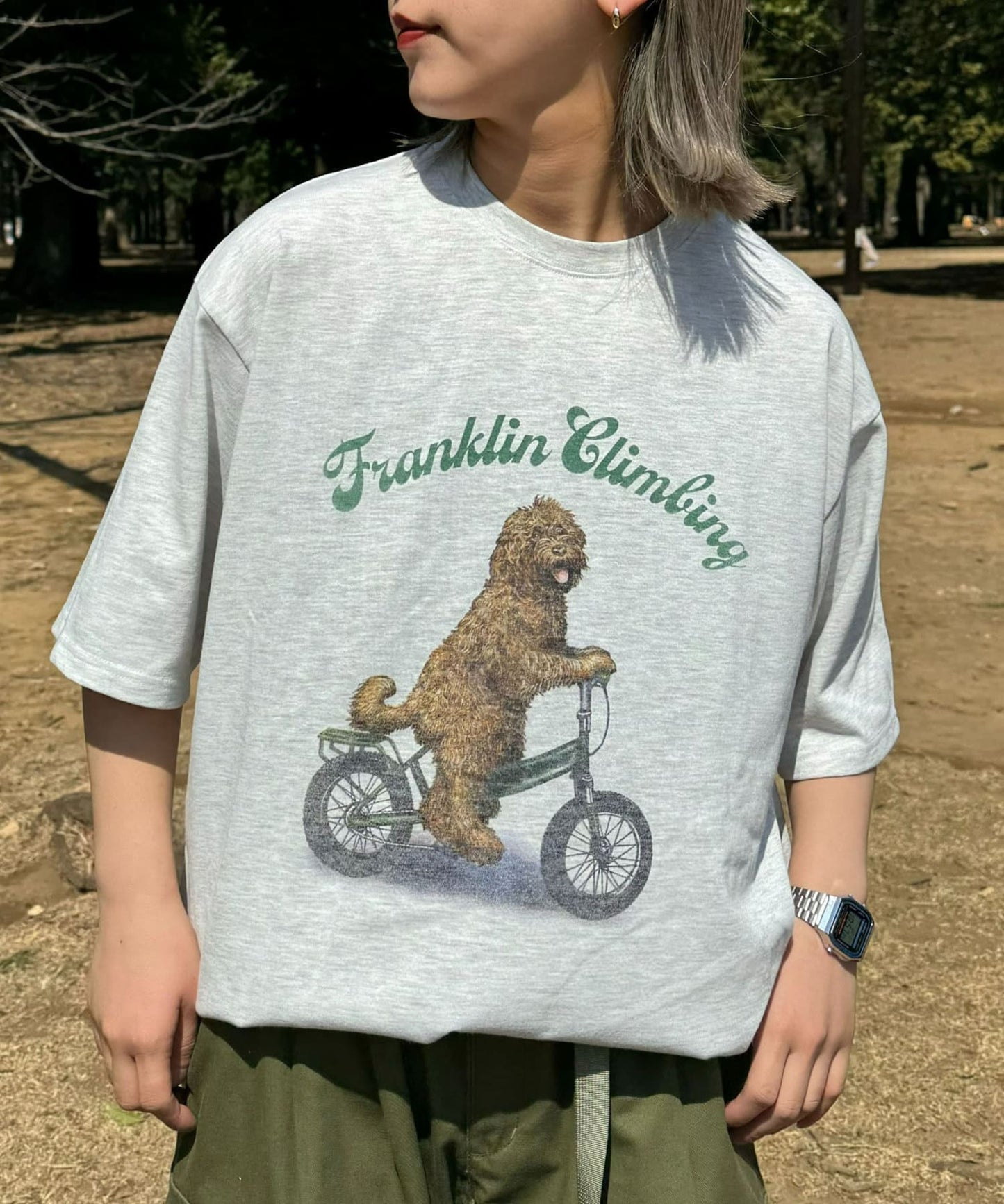 【Franklin Climbing】拉布拉多犬&電動自行車短袖T恤