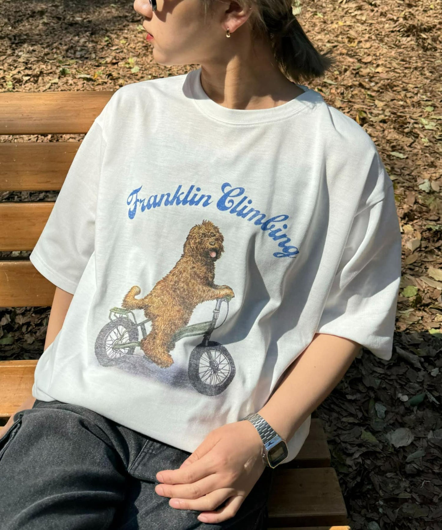 【Franklin Climbing】拉布拉多犬&電動自行車短袖T恤