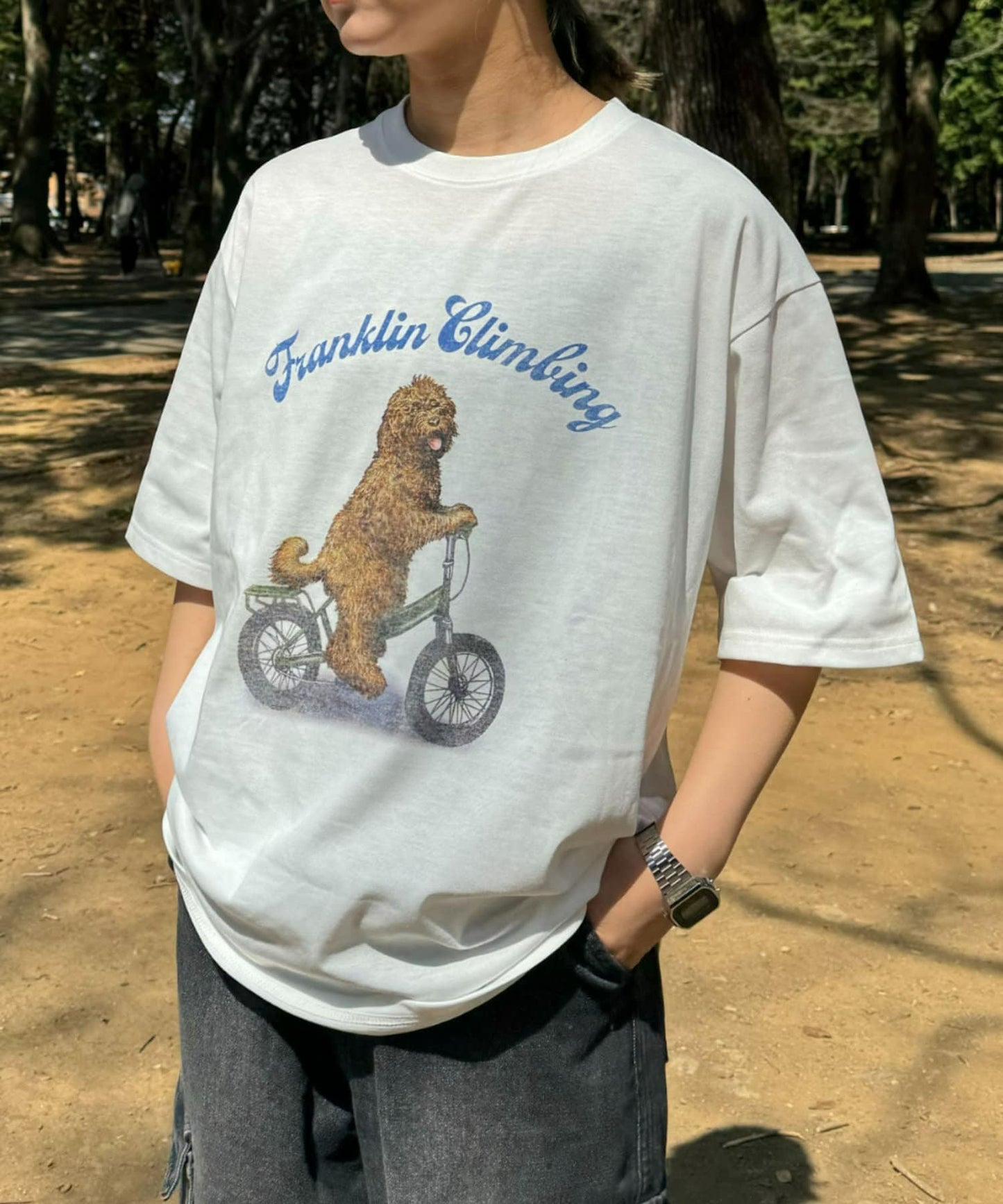 【Franklin Climbing】拉布拉多犬&電動自行車短袖T恤