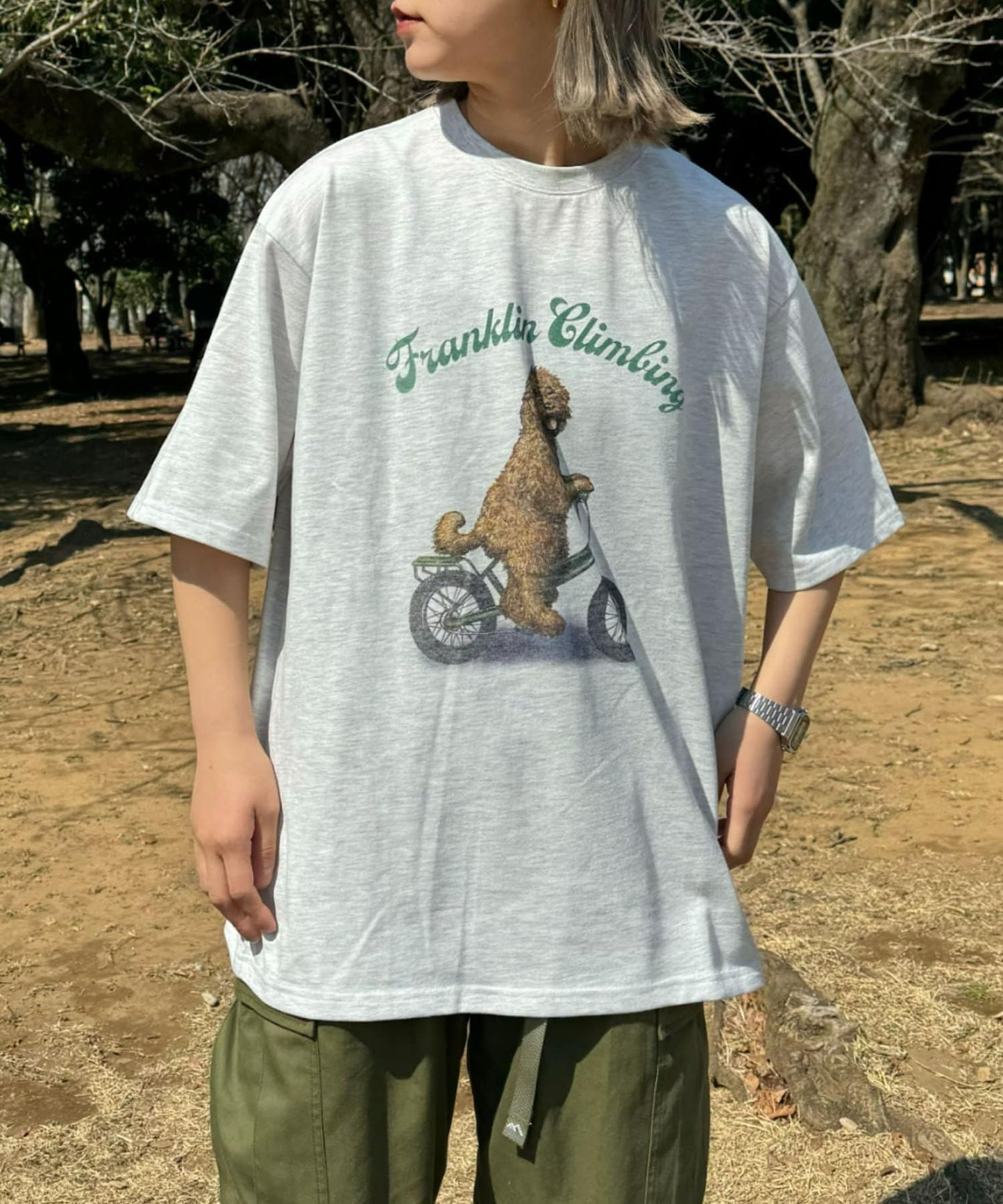 【Franklin Climbing】拉布拉多犬&電動自行車短袖T恤