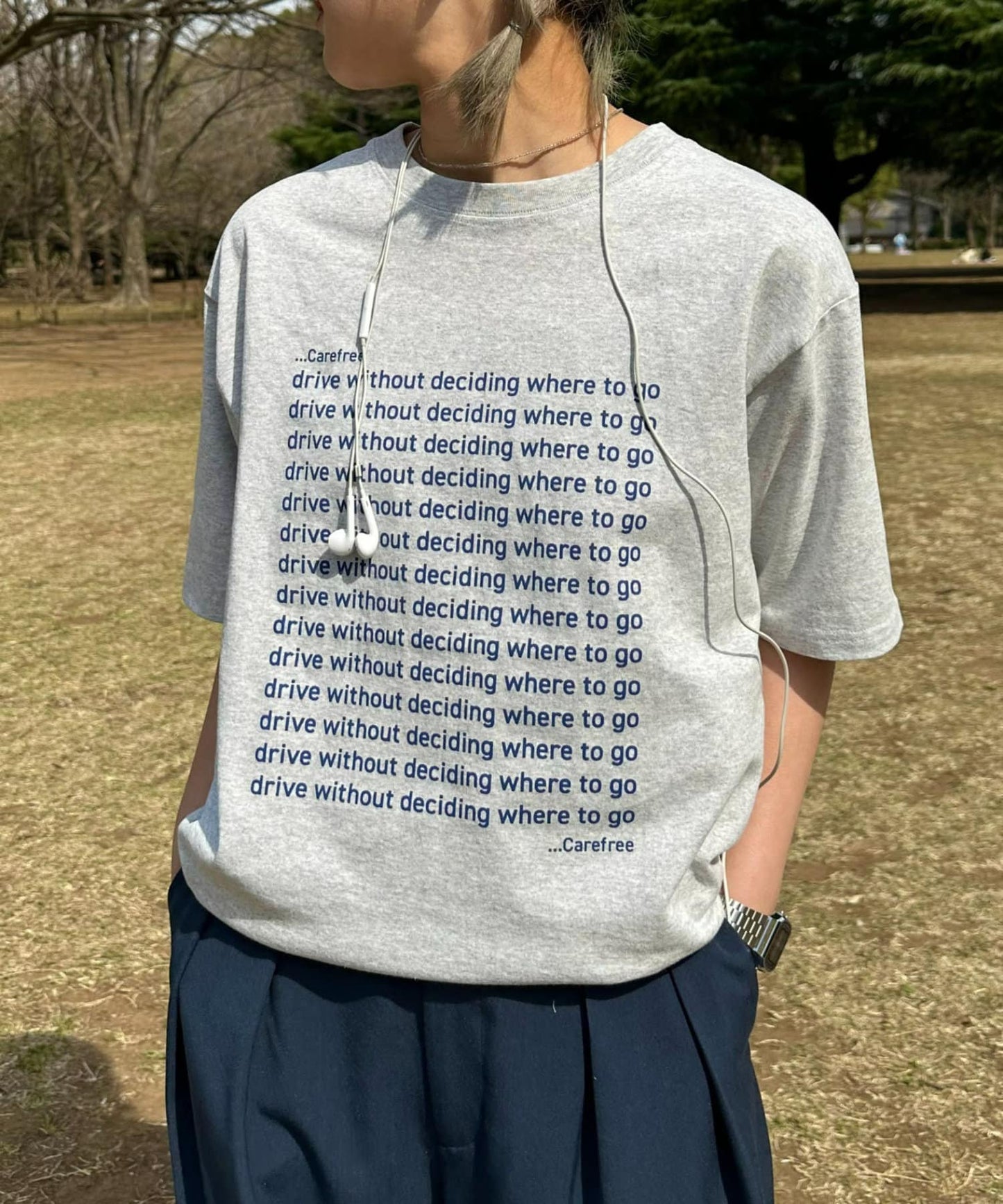 【UNISEX】信息印花短袖T恤