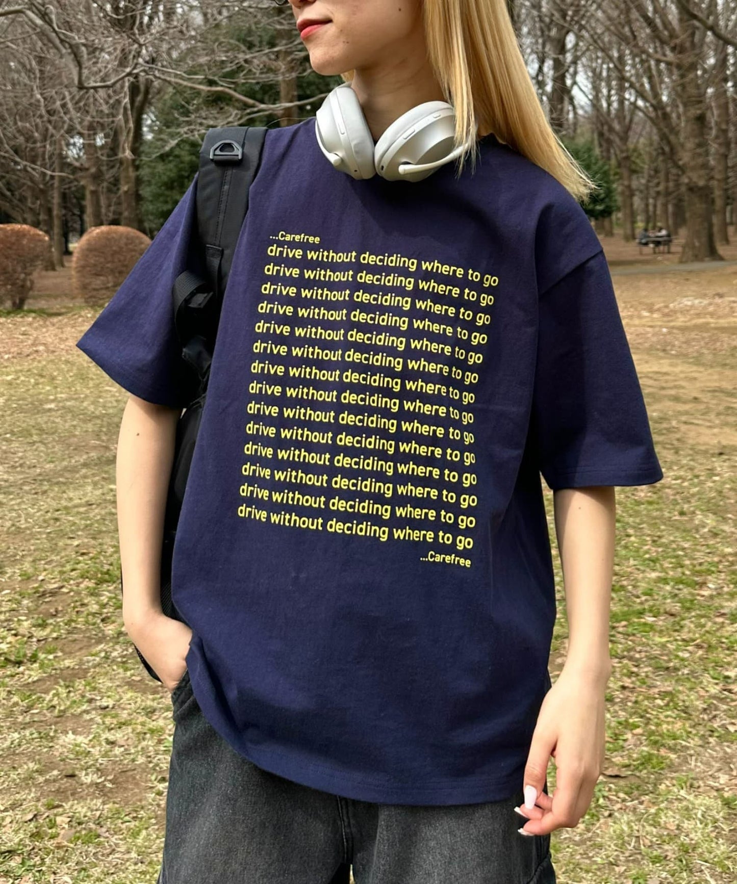 【UNISEX】信息印花短袖T恤