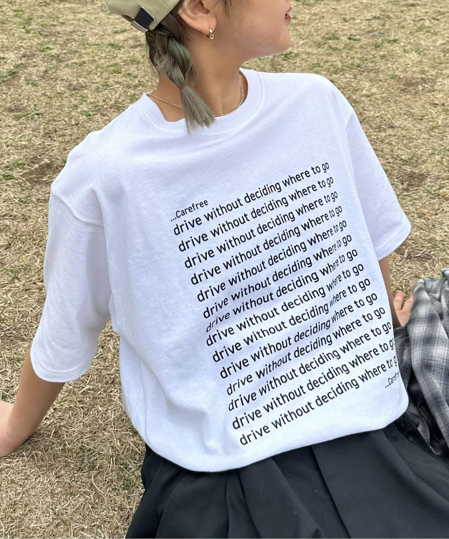 【UNISEX】信息印花短袖T恤