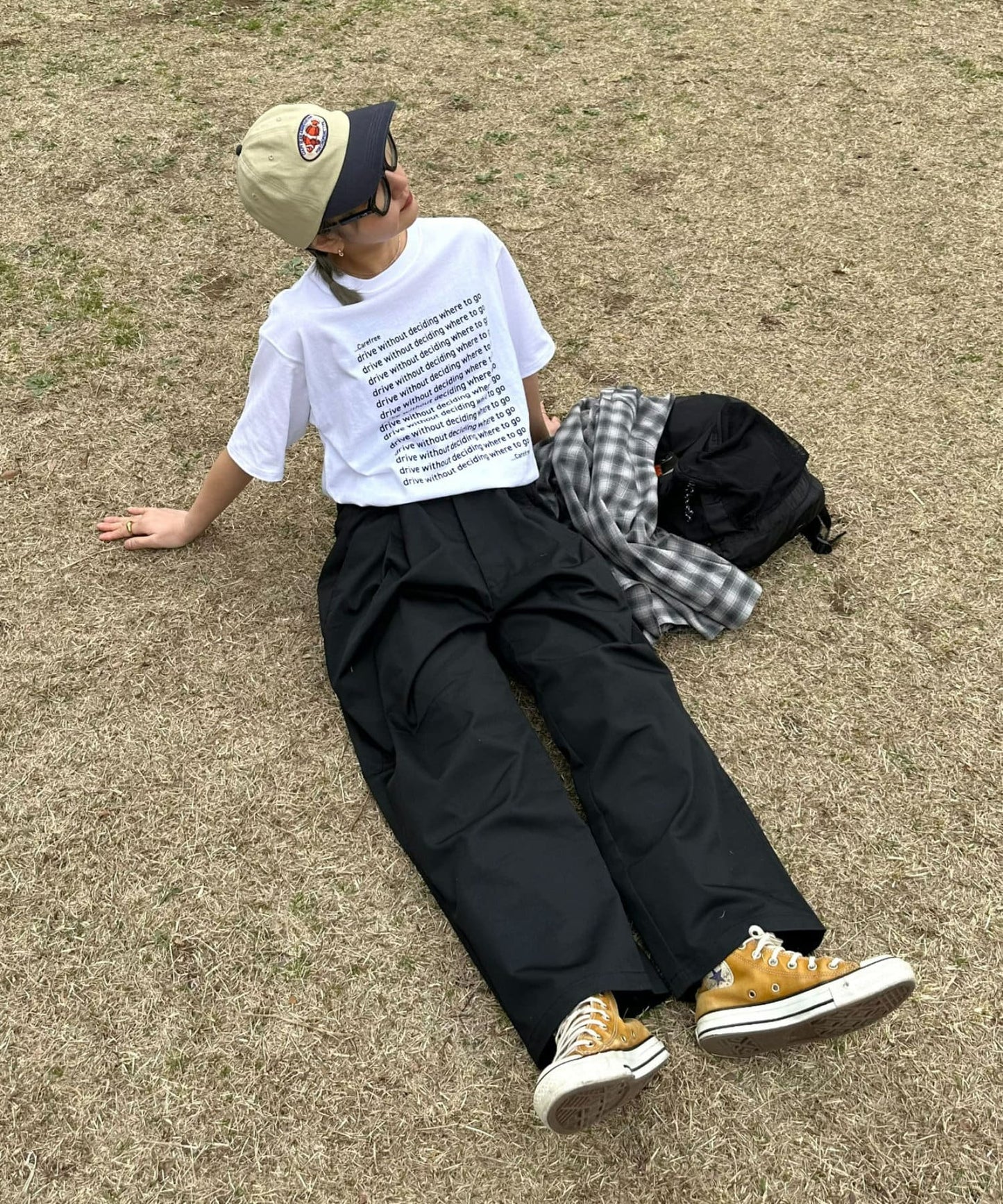 【UNISEX】信息印花短袖T恤