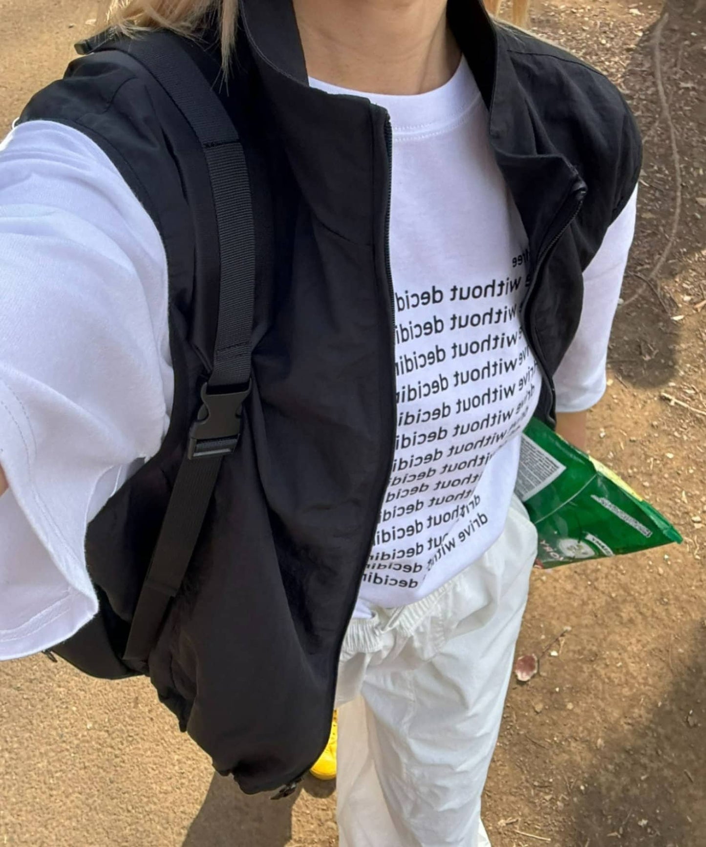 【UNISEX】信息印花短袖T恤
