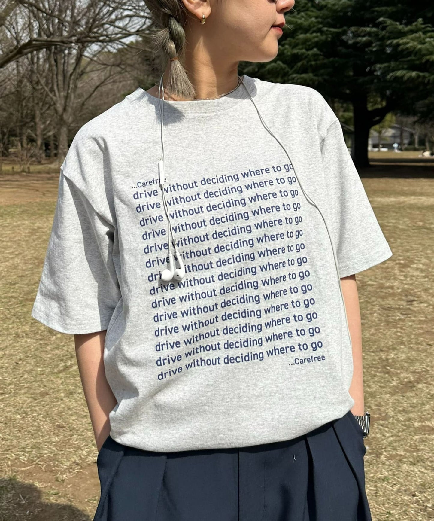【UNISEX】信息印花短袖T恤