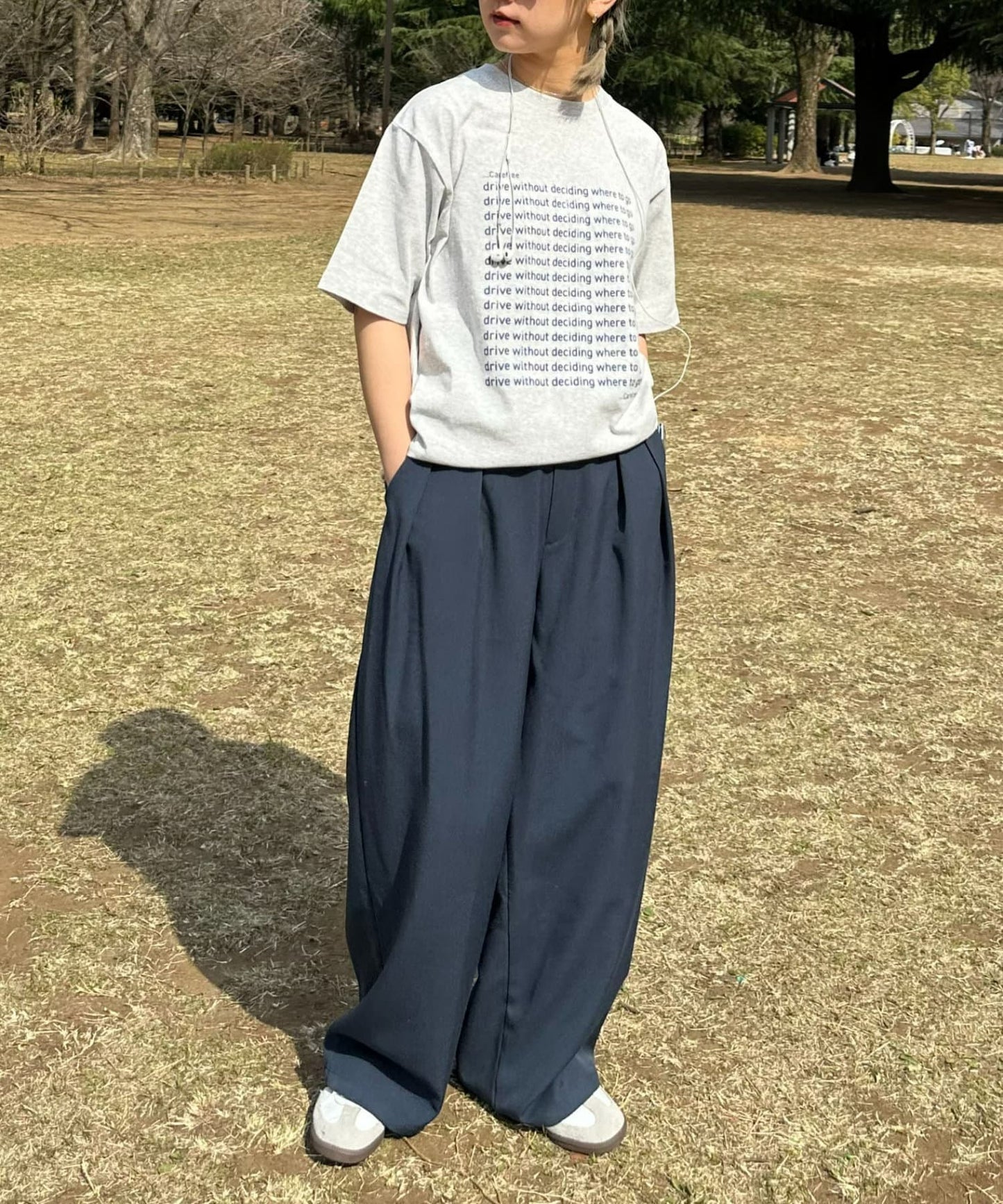 【UNISEX】信息印花短袖T恤