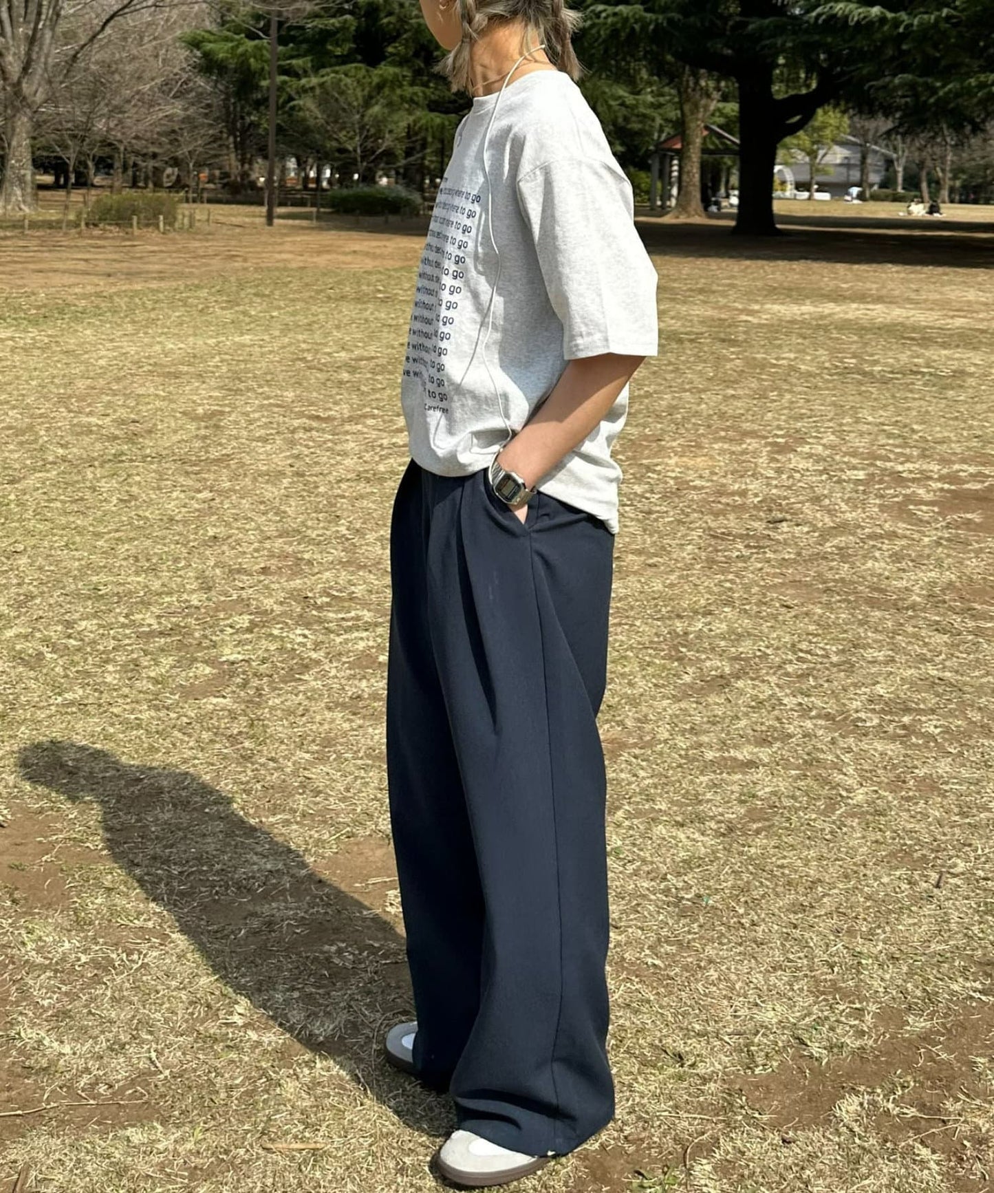 【UNISEX】信息印花短袖T恤