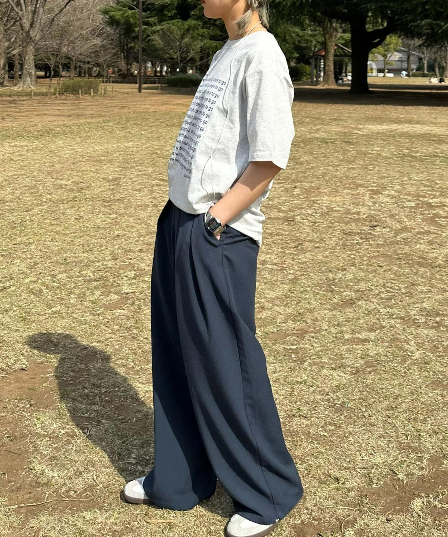 【UNISEX】信息印花短袖T恤
