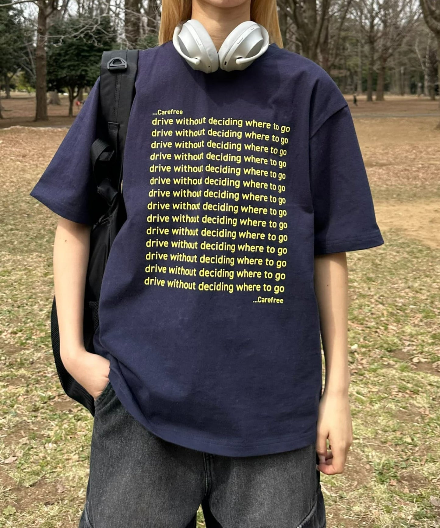 【UNISEX】信息印花短袖T恤