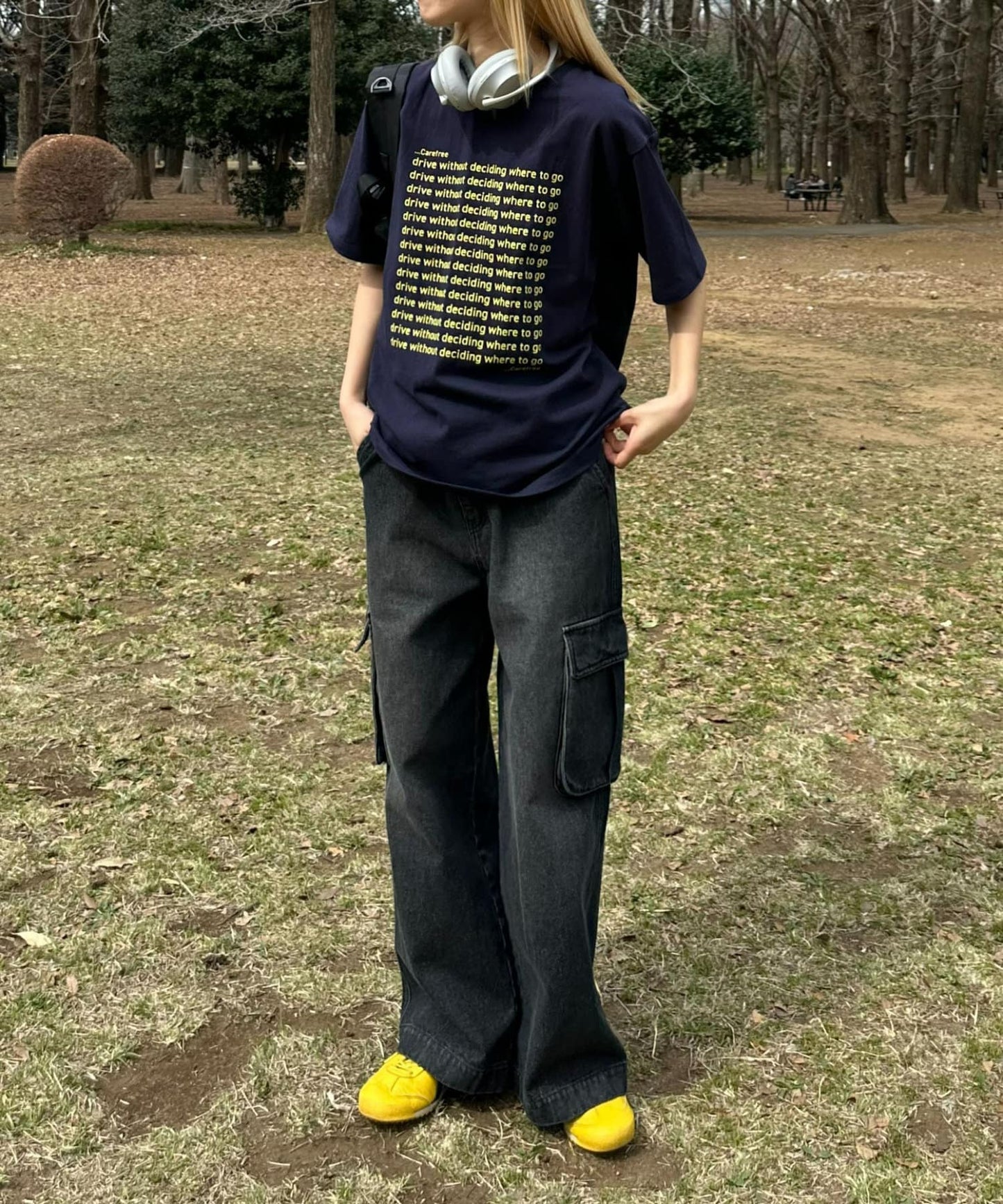 【UNISEX】信息印花短袖T恤