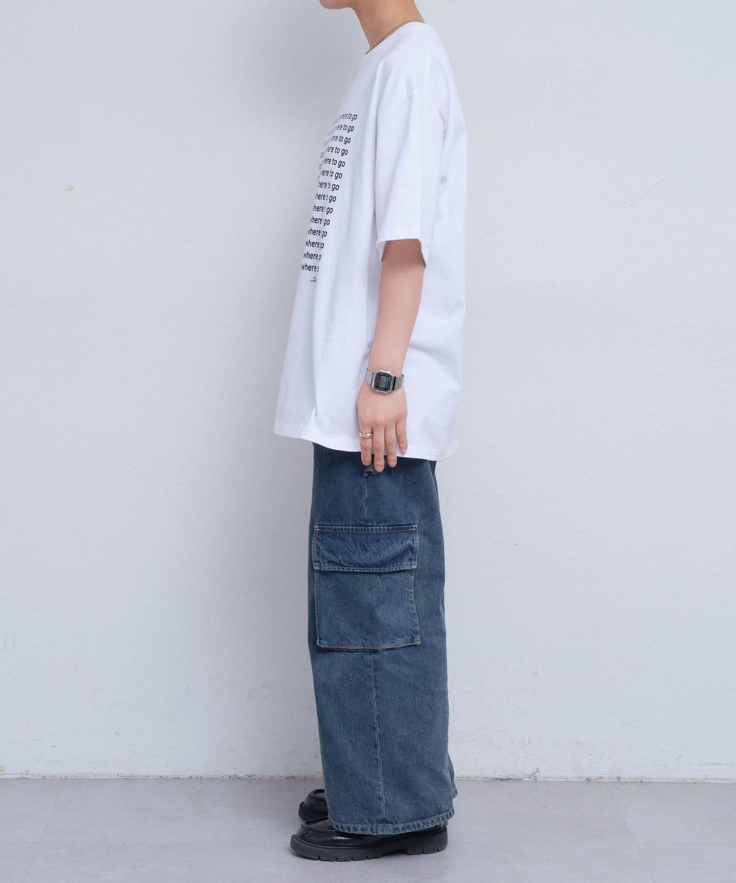 【UNISEX】信息印花短袖T恤