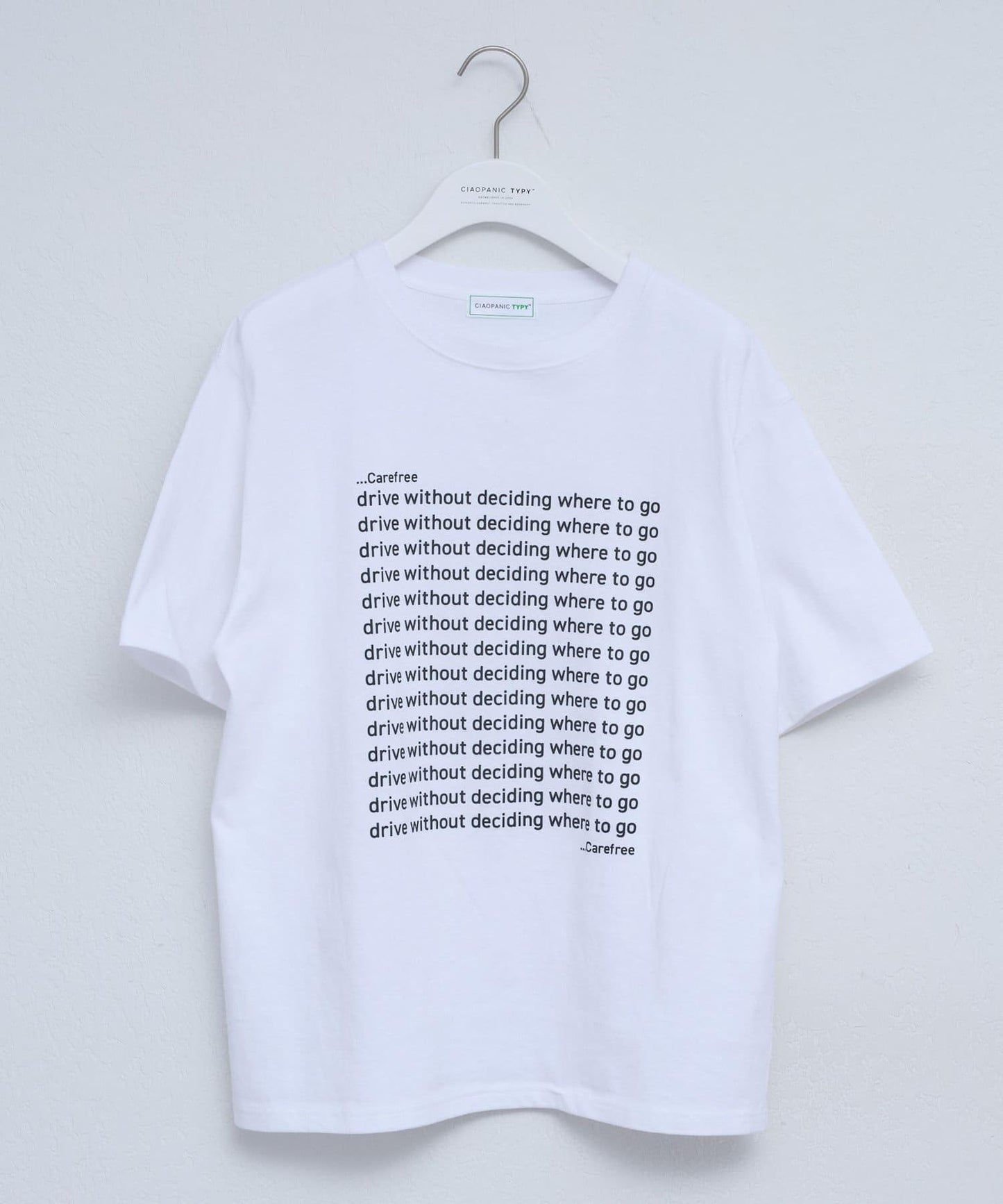 【UNISEX】信息印花短袖T恤