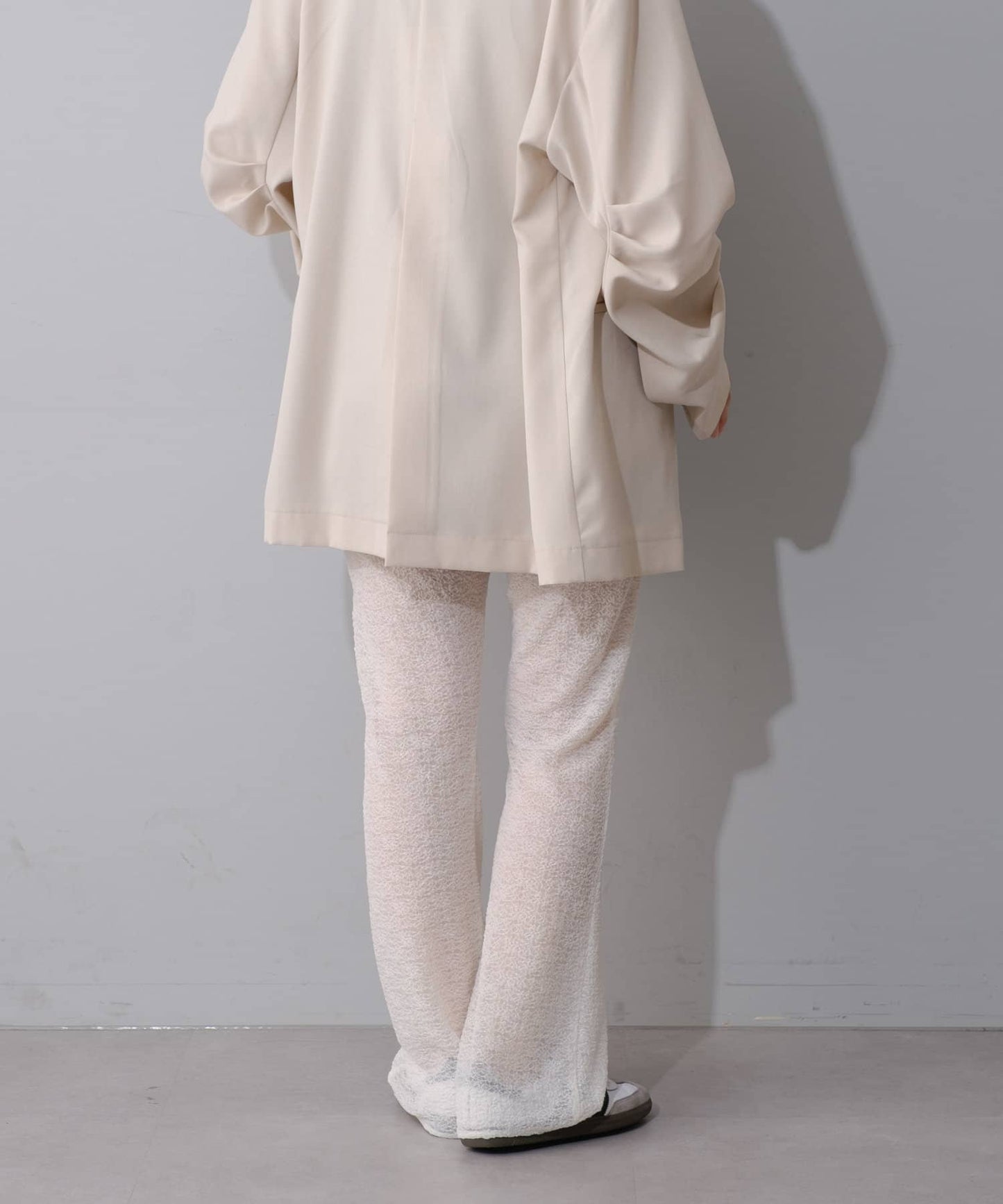 【2尺碼展開】透明花卉緊身褲