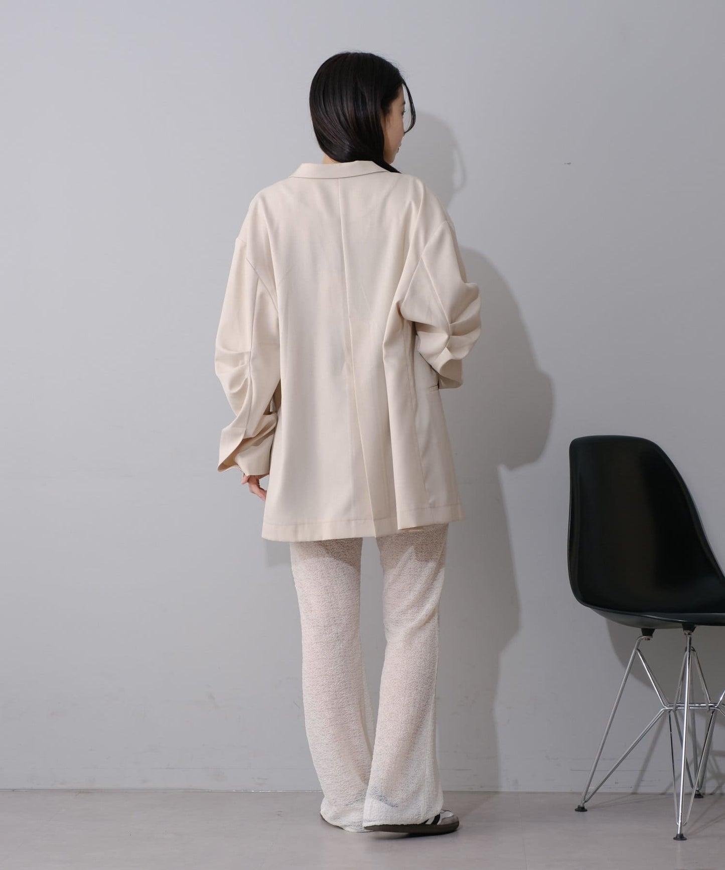 【2尺碼展開】透明花卉緊身褲