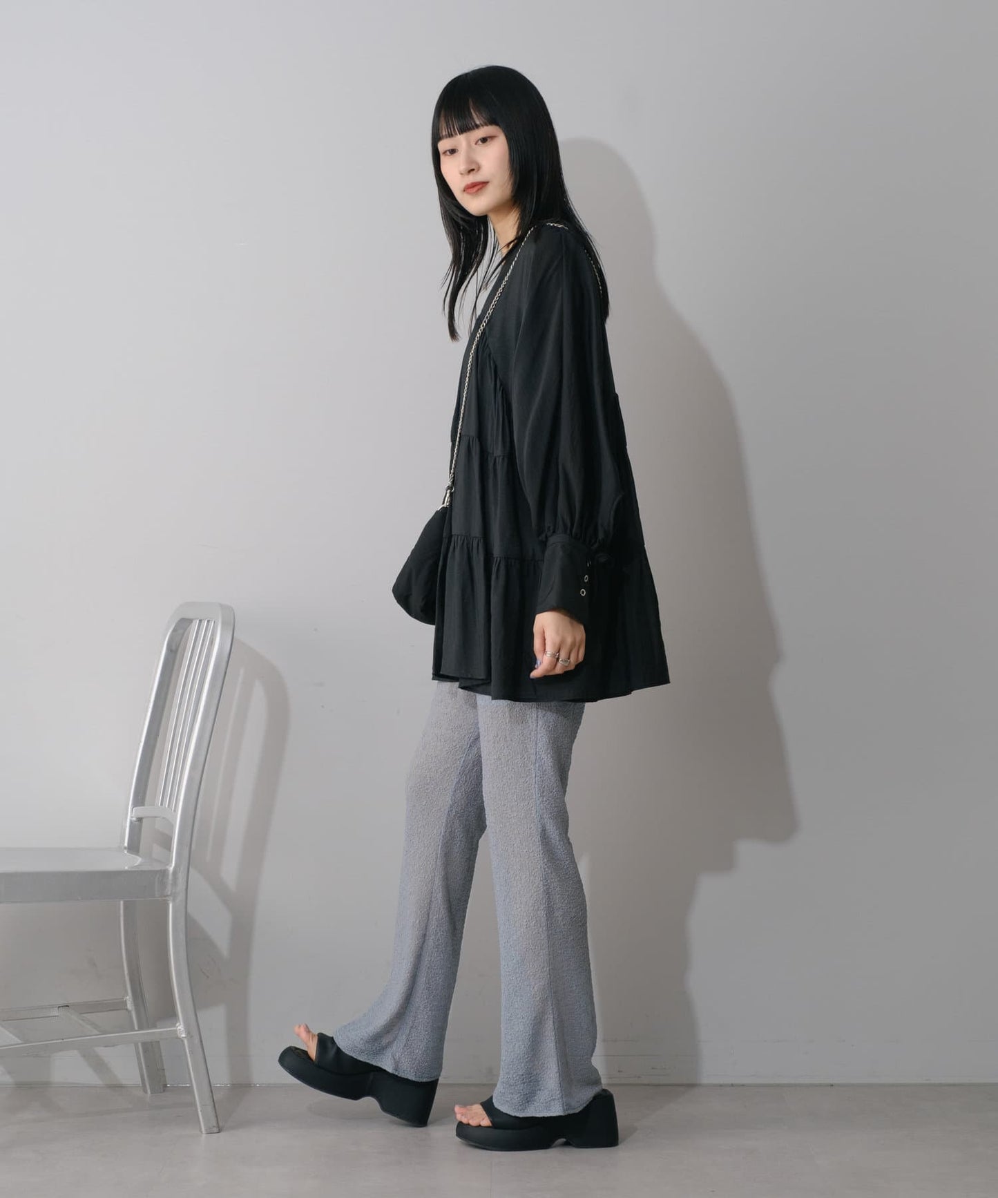 【2尺碼展開】透明花卉緊身褲