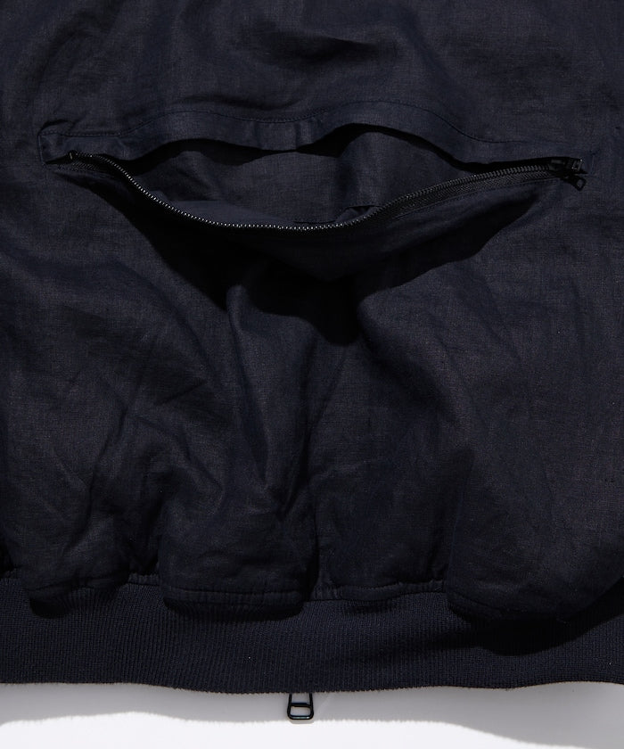 親,這個商品名稱沒有日文部分,直接輸出原文就可以啦: ```Linen Heli Crew Jacket```
