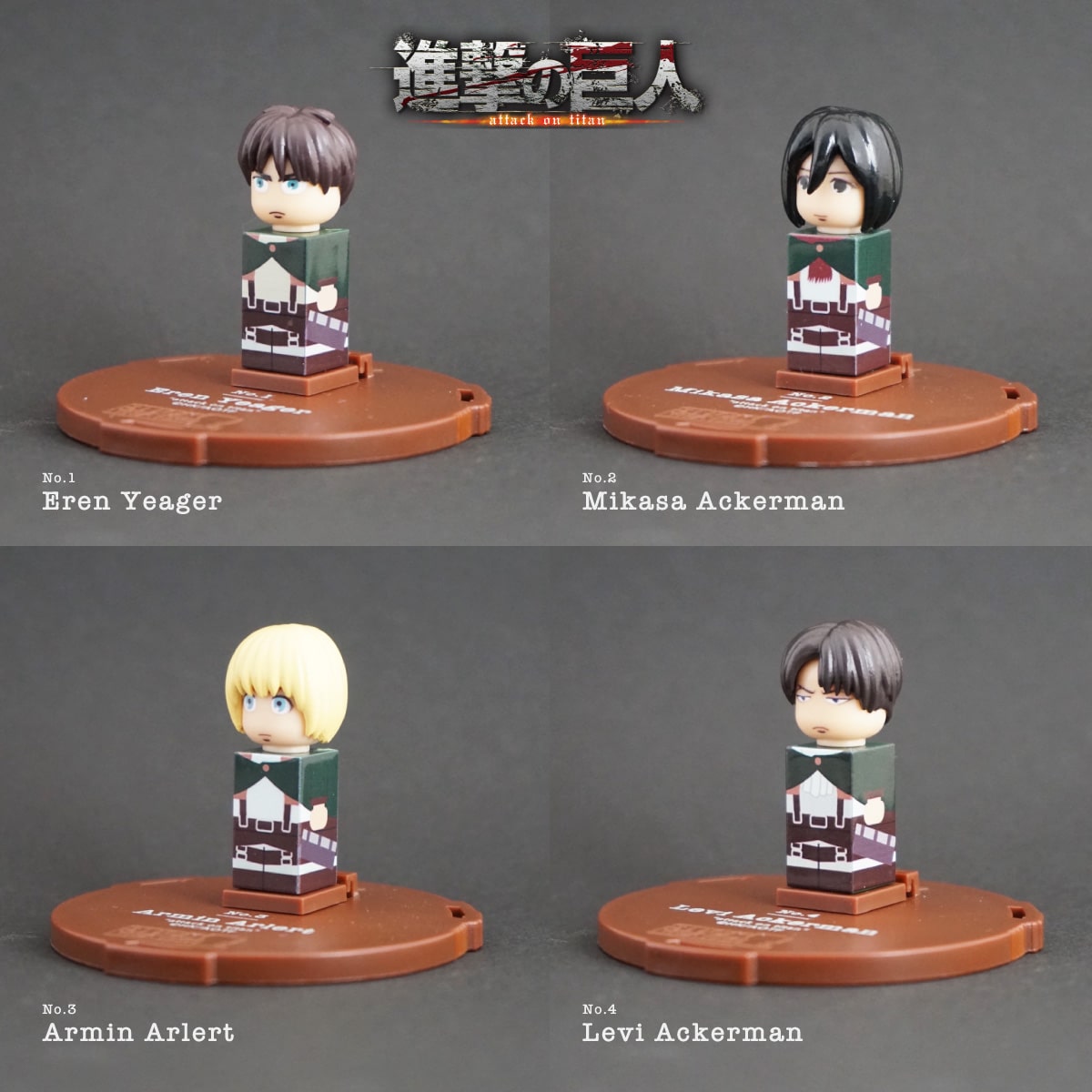 《進擊的巨人》徽章手辦「STICK HEADS / 利威·阿克曼」