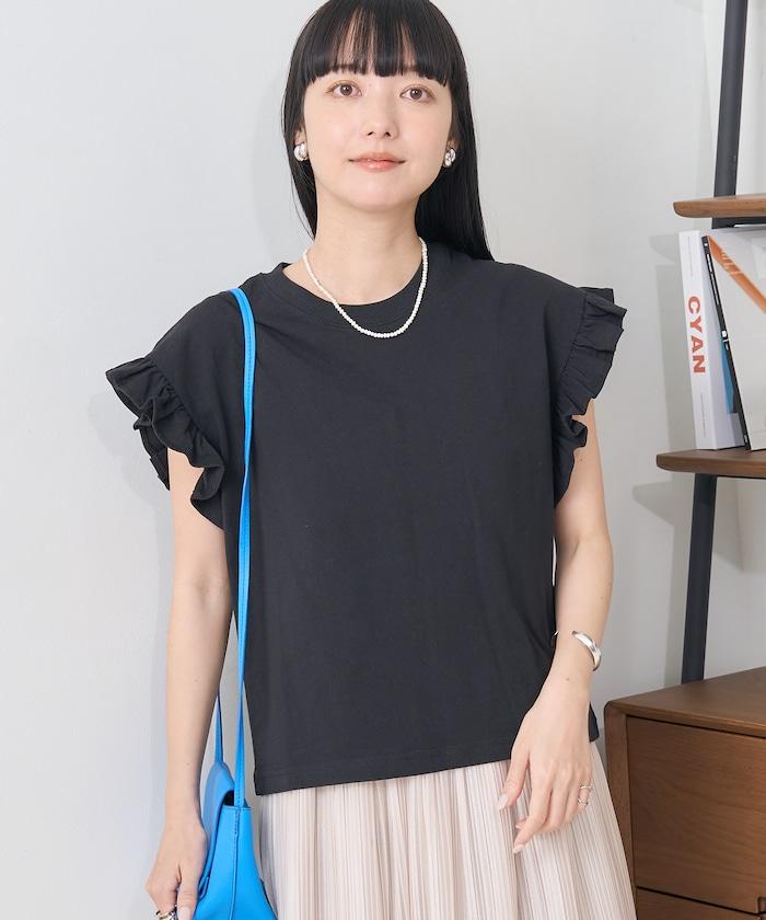 袖口荷葉邊 無袖T恤
