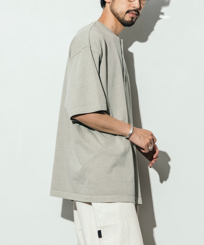 10.5盎司 重量無側縫 圓領 顏料T恤 美國棉