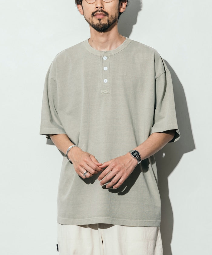 10.5盎司 重量無側縫 圓領 顏料T恤 美國棉