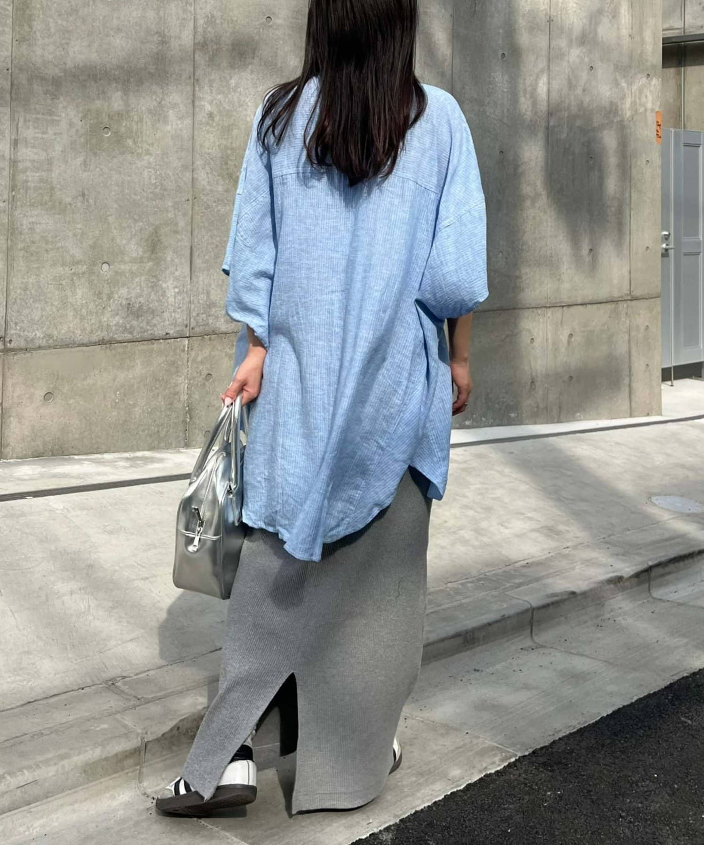 【體型遮蓋】亞麻粘膠多爾曼襯衫