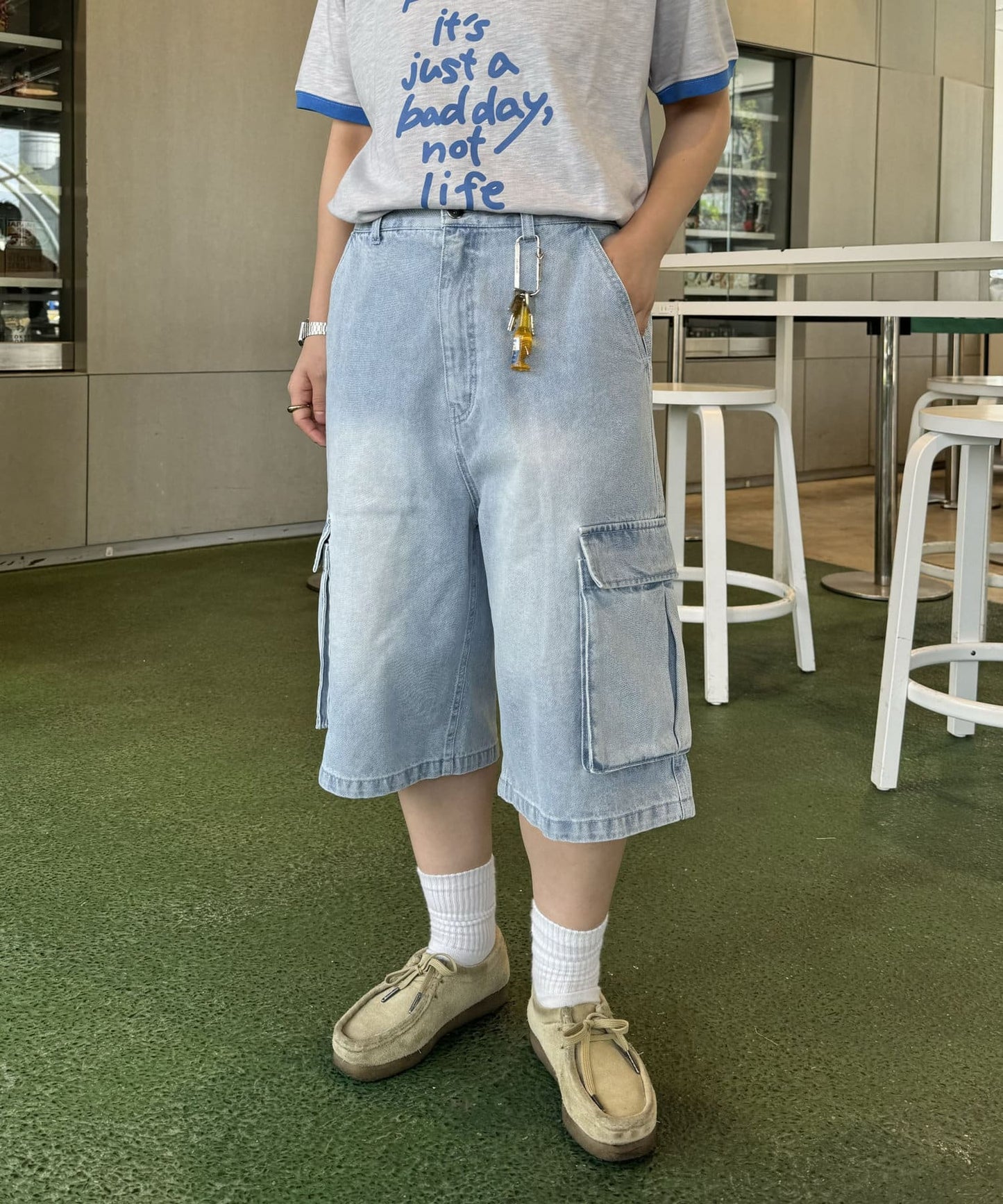 【UNISEX】半身貨物褲