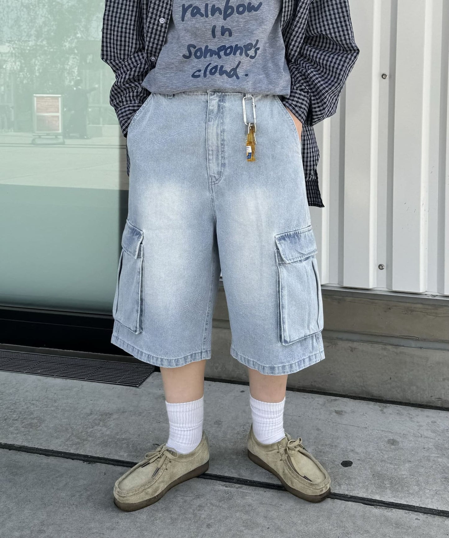 【UNISEX】半身貨物褲