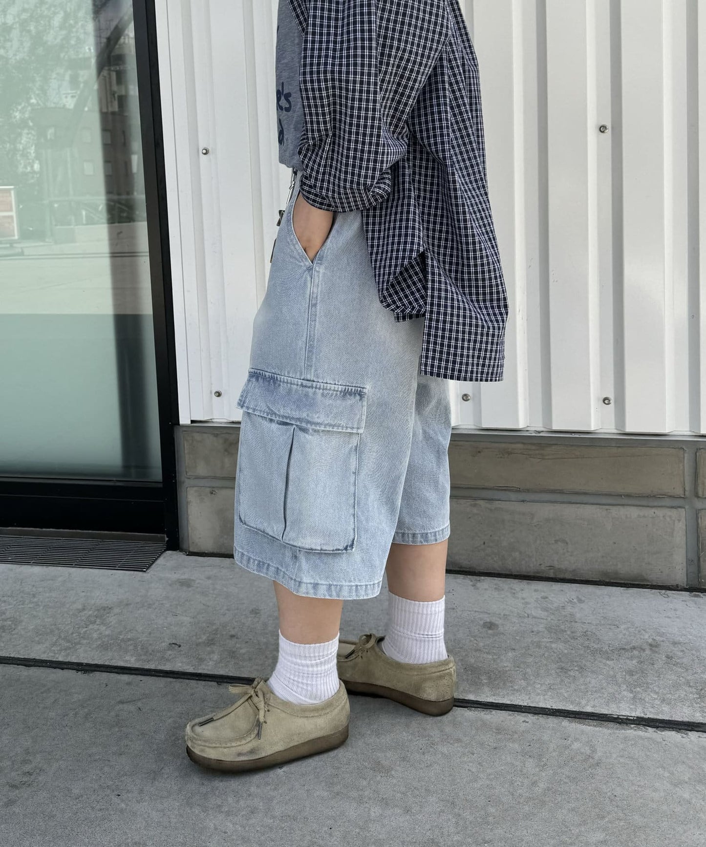 【UNISEX】半身貨物褲