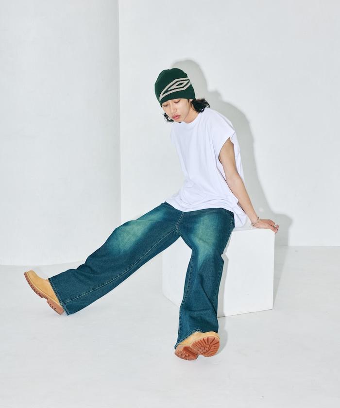 寬鬆版型 下垂肩 無袖 圓領T恤