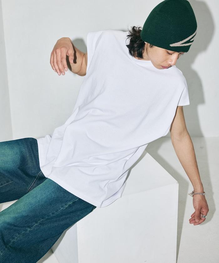 寬鬆版型 下垂肩 無袖 圓領T恤