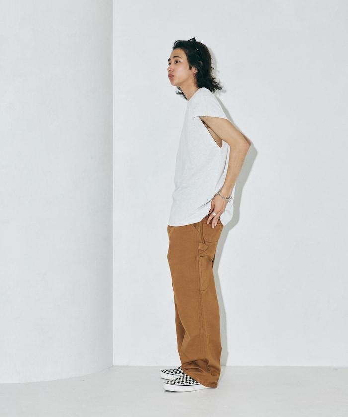 寬鬆版型 下垂肩 無袖 圓領T恤