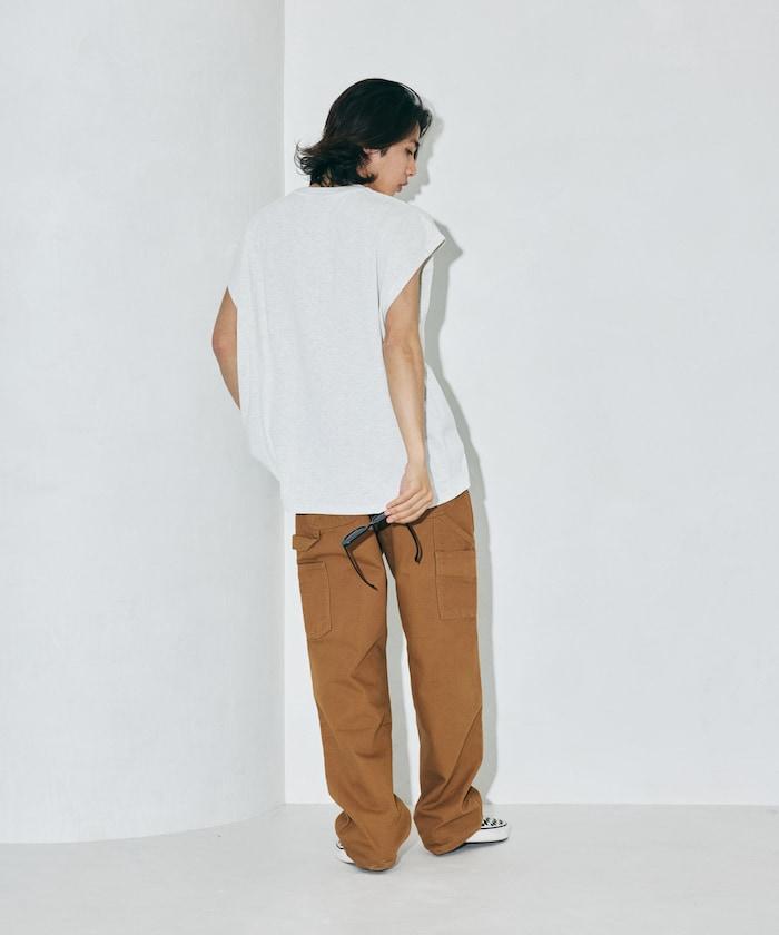 寬鬆版型 下垂肩 無袖 圓領T恤